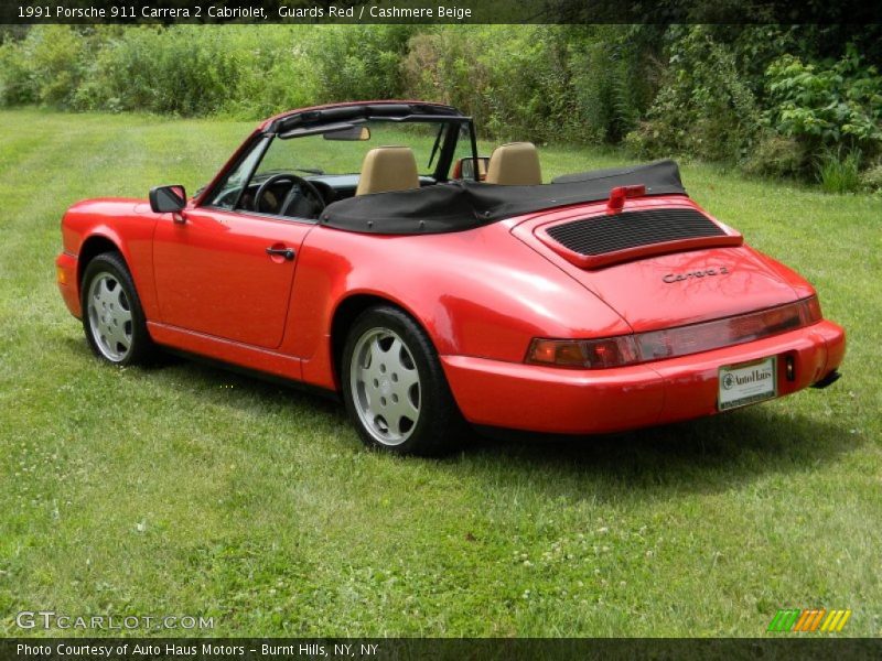 Guards Red / Cashmere Beige 1991 Porsche 911 Carrera 2 Cabriolet