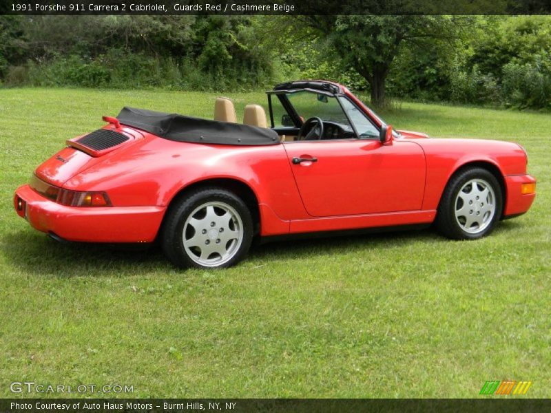 Guards Red / Cashmere Beige 1991 Porsche 911 Carrera 2 Cabriolet