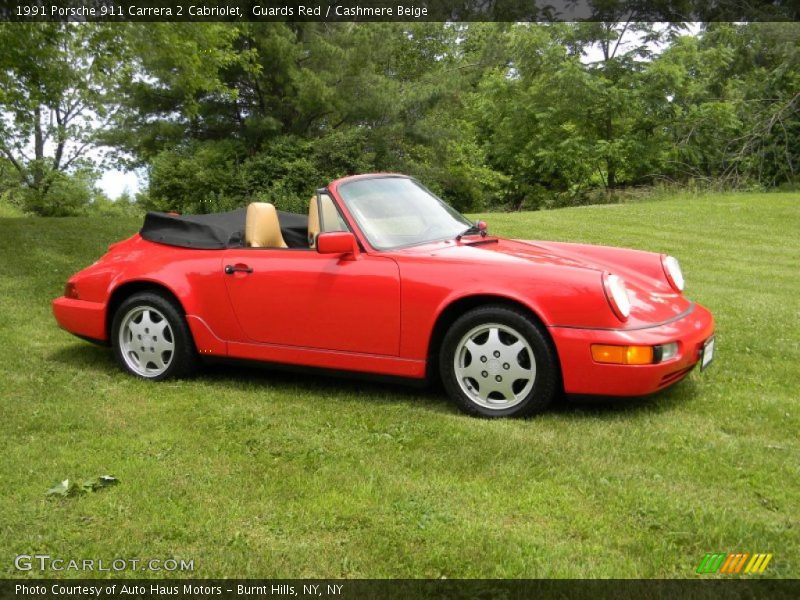 Guards Red / Cashmere Beige 1991 Porsche 911 Carrera 2 Cabriolet