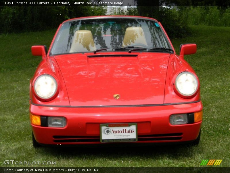 Guards Red / Cashmere Beige 1991 Porsche 911 Carrera 2 Cabriolet