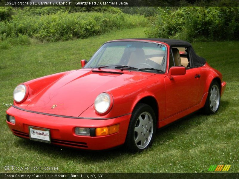 Guards Red / Cashmere Beige 1991 Porsche 911 Carrera 2 Cabriolet