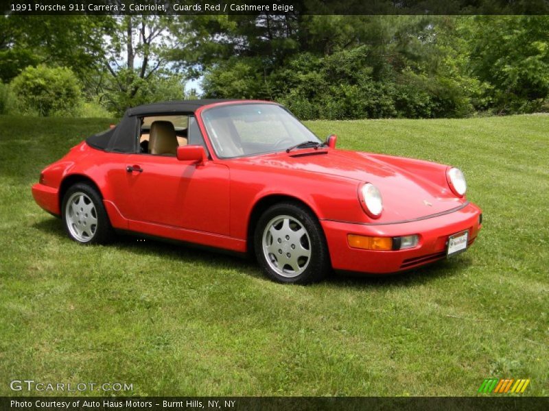 Guards Red / Cashmere Beige 1991 Porsche 911 Carrera 2 Cabriolet