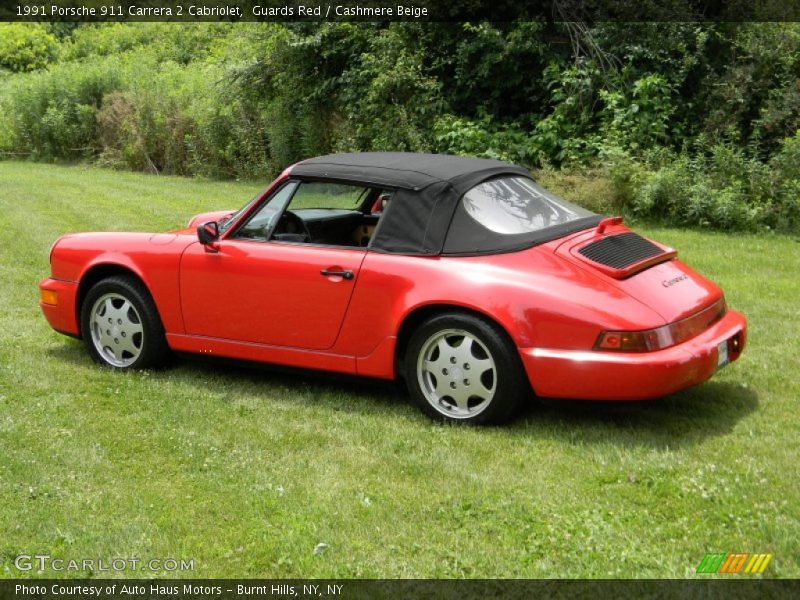 Guards Red / Cashmere Beige 1991 Porsche 911 Carrera 2 Cabriolet