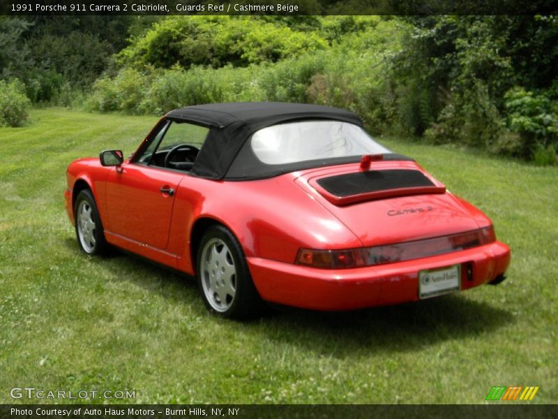 Guards Red / Cashmere Beige 1991 Porsche 911 Carrera 2 Cabriolet