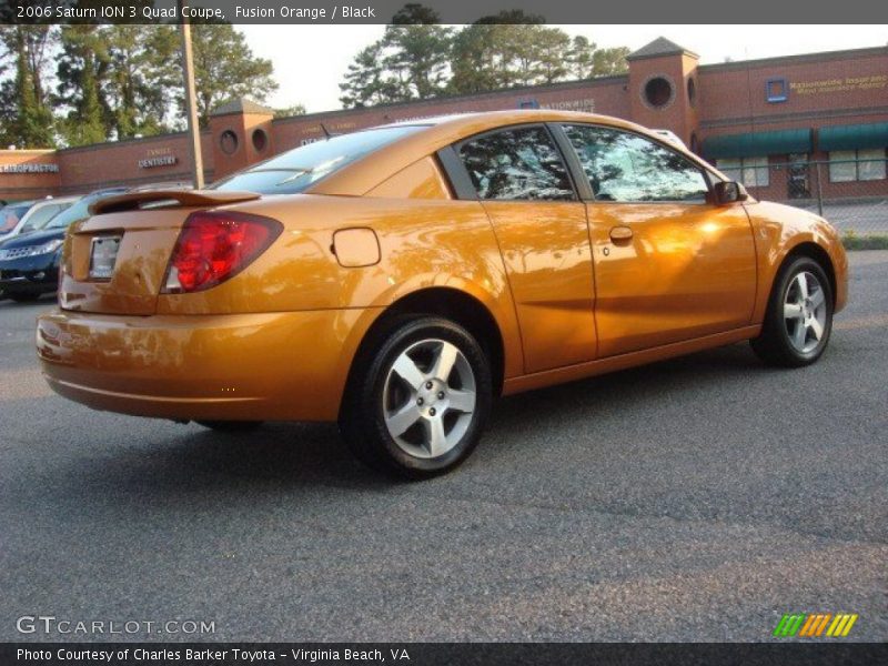 Fusion Orange / Black 2006 Saturn ION 3 Quad Coupe