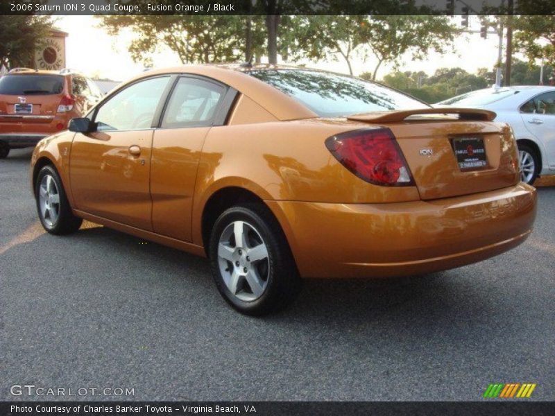 Fusion Orange / Black 2006 Saturn ION 3 Quad Coupe