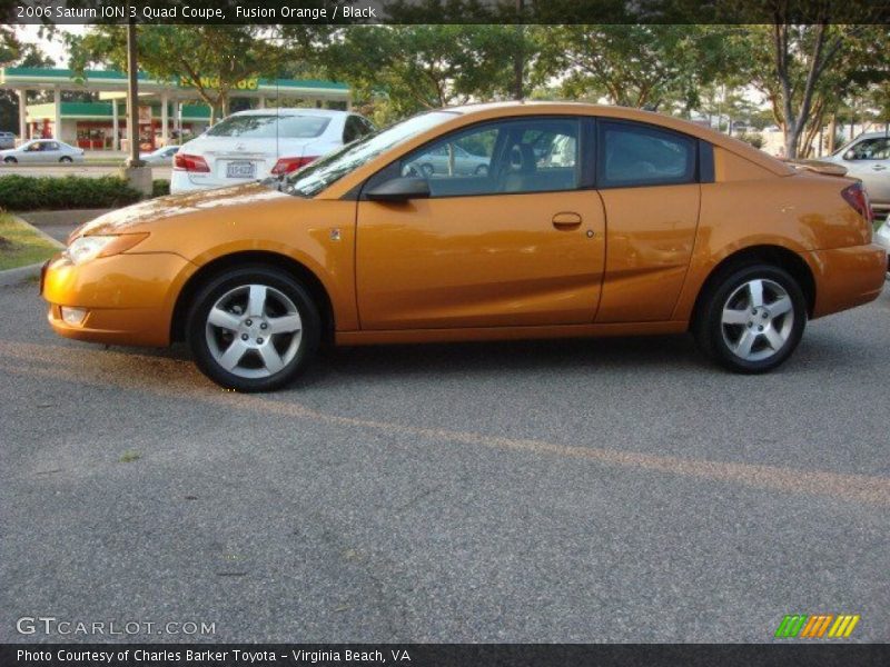 Fusion Orange / Black 2006 Saturn ION 3 Quad Coupe
