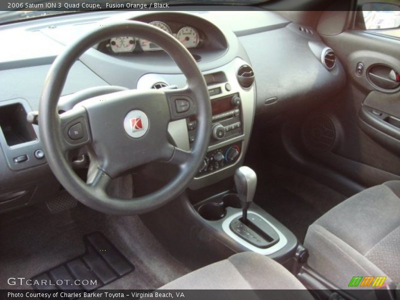 Fusion Orange / Black 2006 Saturn ION 3 Quad Coupe