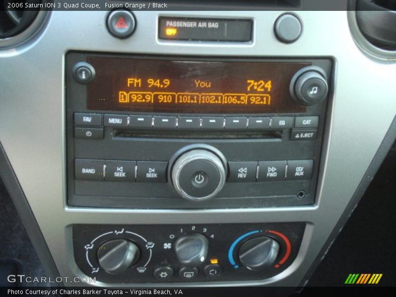 Fusion Orange / Black 2006 Saturn ION 3 Quad Coupe