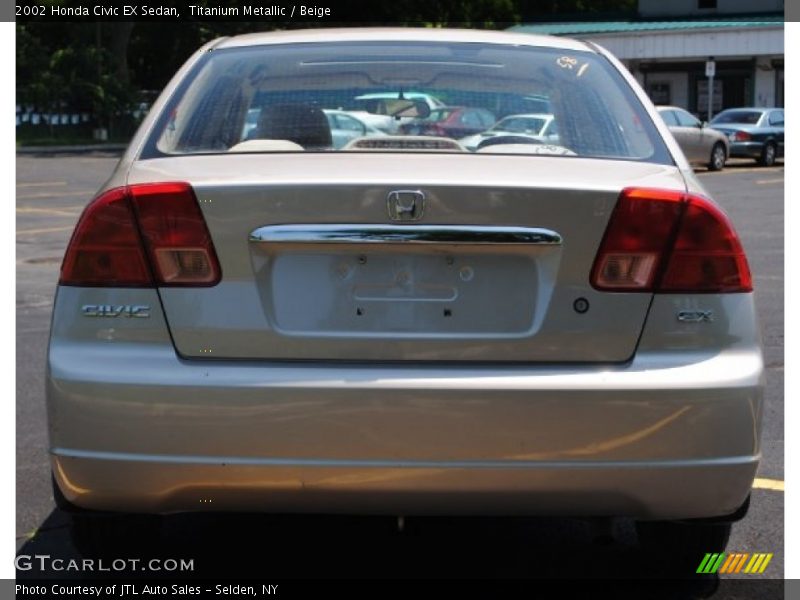 Titanium Metallic / Beige 2002 Honda Civic EX Sedan
