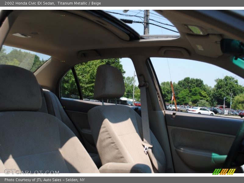 Titanium Metallic / Beige 2002 Honda Civic EX Sedan