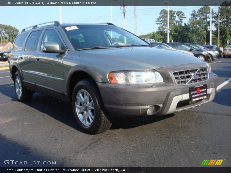 Willow Green Metallic / Taupe 2007 Volvo XC70 AWD