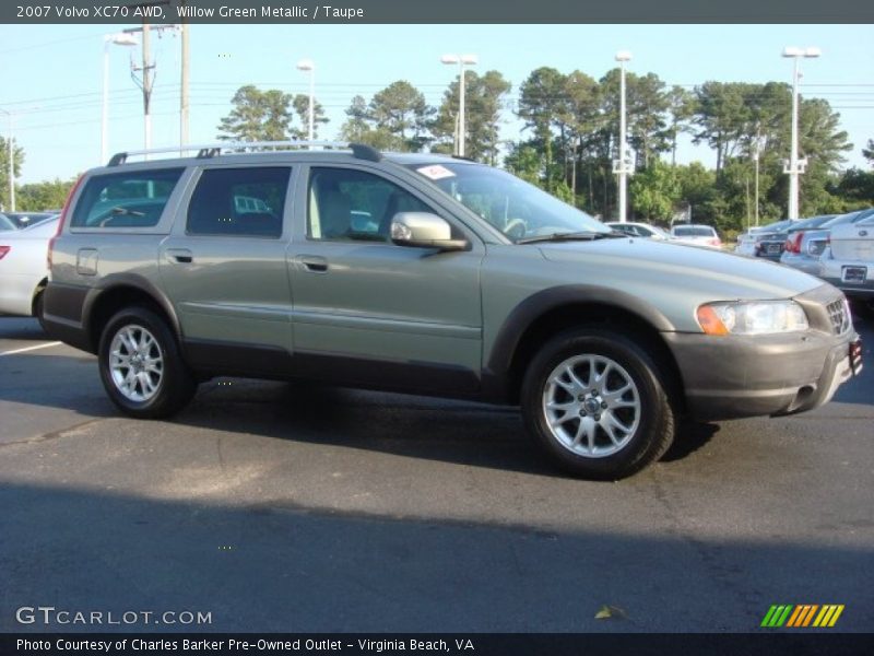 Willow Green Metallic / Taupe 2007 Volvo XC70 AWD