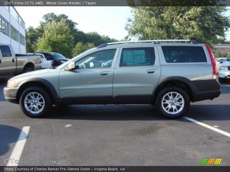 Willow Green Metallic / Taupe 2007 Volvo XC70 AWD