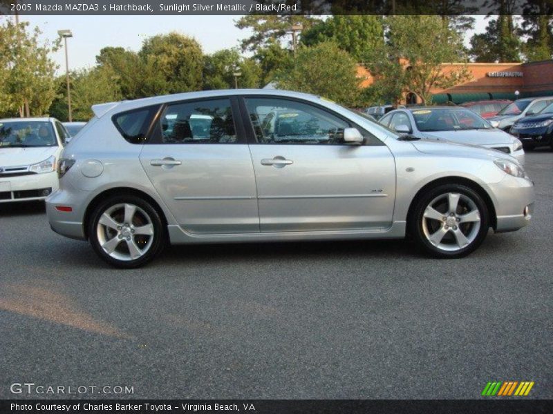 Sunlight Silver Metallic / Black/Red 2005 Mazda MAZDA3 s Hatchback