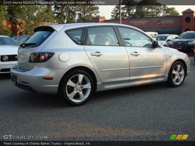 Sunlight Silver Metallic / Black/Red 2005 Mazda MAZDA3 s Hatchback