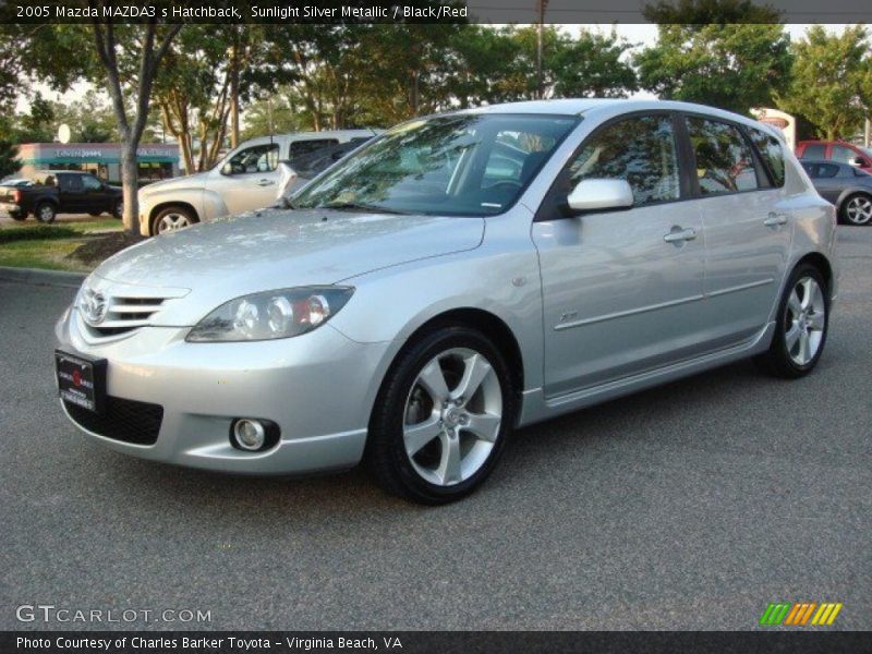 Sunlight Silver Metallic / Black/Red 2005 Mazda MAZDA3 s Hatchback