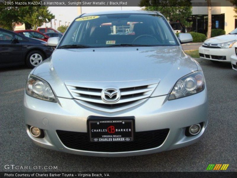 Sunlight Silver Metallic / Black/Red 2005 Mazda MAZDA3 s Hatchback