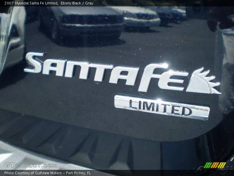 Ebony Black / Gray 2007 Hyundai Santa Fe Limited