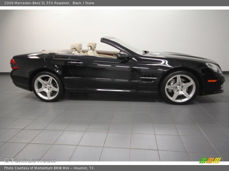 Black / Stone 2009 Mercedes-Benz SL 550 Roadster