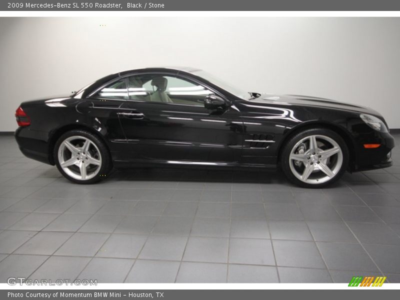 Black / Stone 2009 Mercedes-Benz SL 550 Roadster