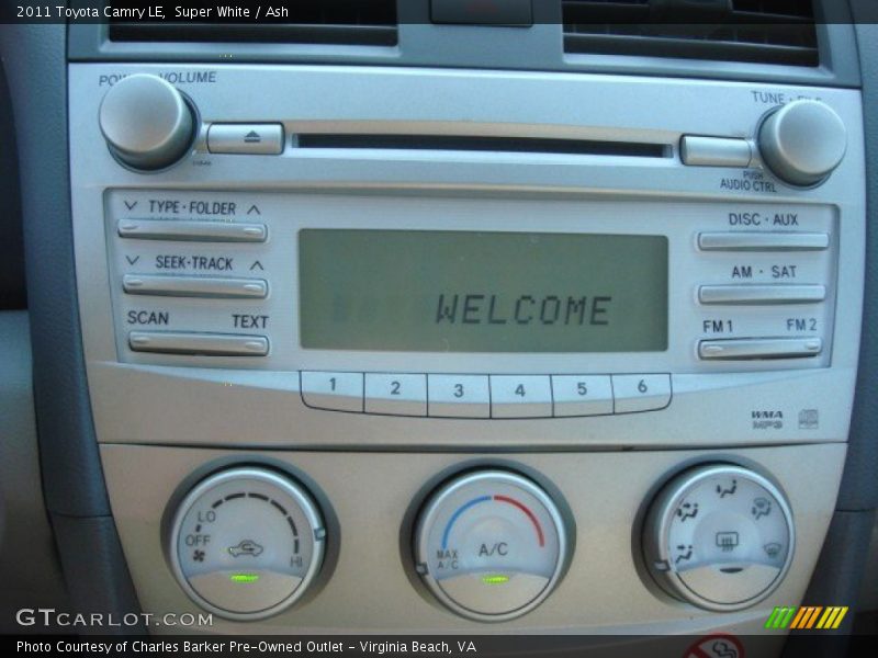 Super White / Ash 2011 Toyota Camry LE
