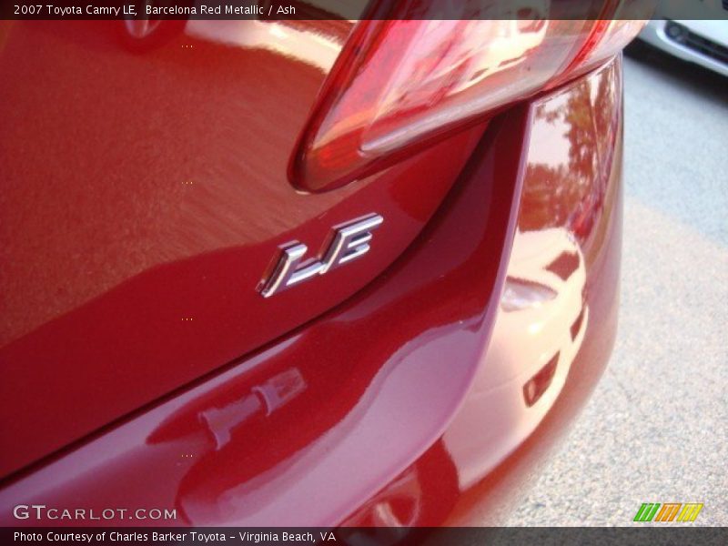 Barcelona Red Metallic / Ash 2007 Toyota Camry LE