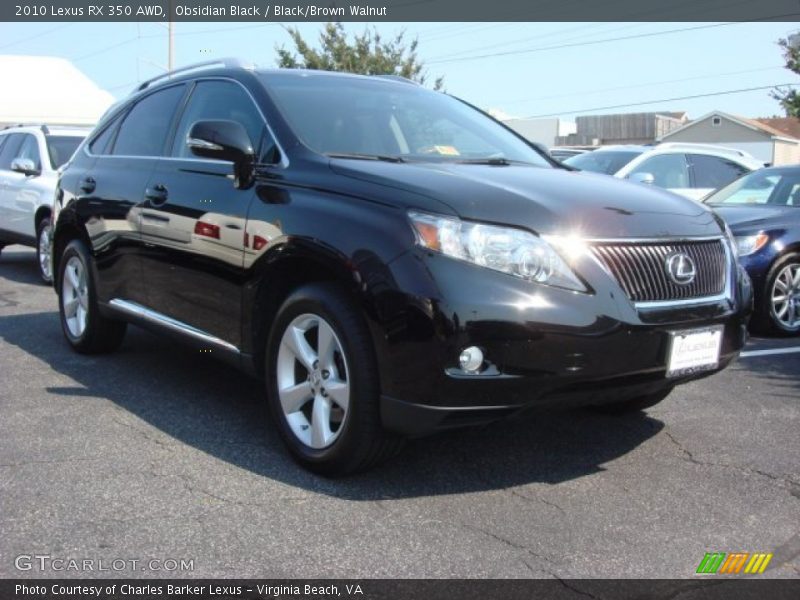 Obsidian Black / Black/Brown Walnut 2010 Lexus RX 350 AWD