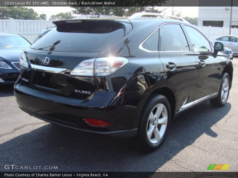Obsidian Black / Black/Brown Walnut 2010 Lexus RX 350 AWD