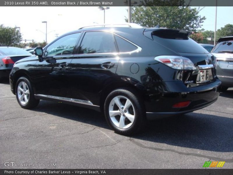 Obsidian Black / Black/Brown Walnut 2010 Lexus RX 350 AWD