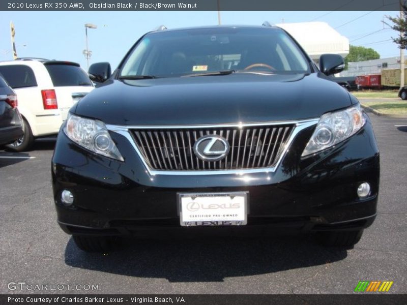 Obsidian Black / Black/Brown Walnut 2010 Lexus RX 350 AWD