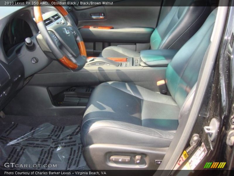 Obsidian Black / Black/Brown Walnut 2010 Lexus RX 350 AWD