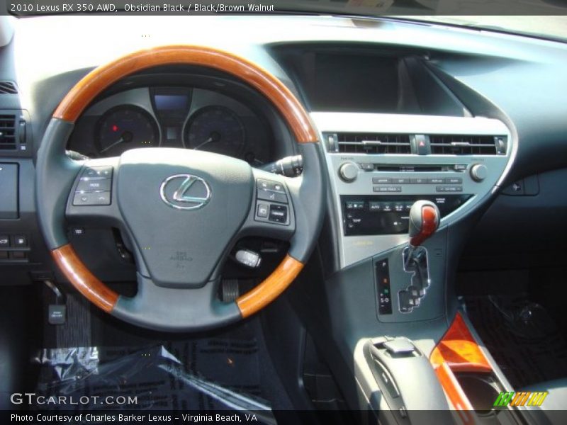 Obsidian Black / Black/Brown Walnut 2010 Lexus RX 350 AWD