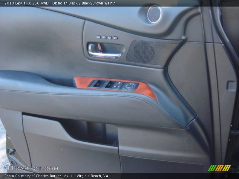 Obsidian Black / Black/Brown Walnut 2010 Lexus RX 350 AWD