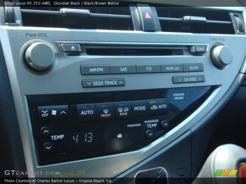 Obsidian Black / Black/Brown Walnut 2010 Lexus RX 350 AWD