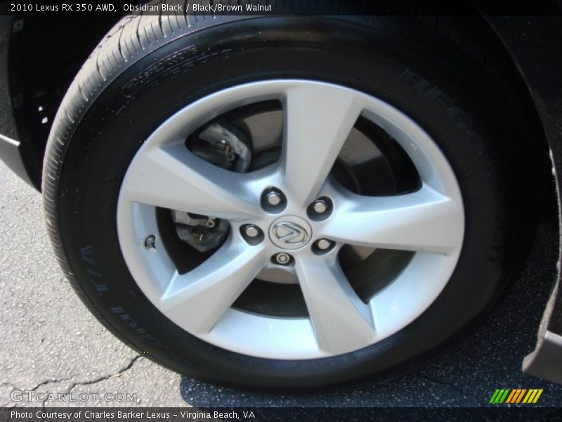 Obsidian Black / Black/Brown Walnut 2010 Lexus RX 350 AWD