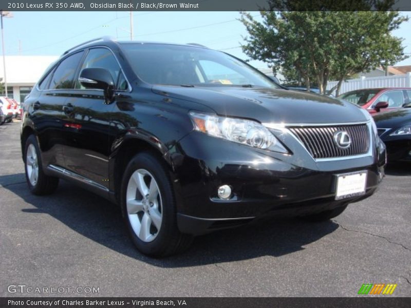 Obsidian Black / Black/Brown Walnut 2010 Lexus RX 350 AWD