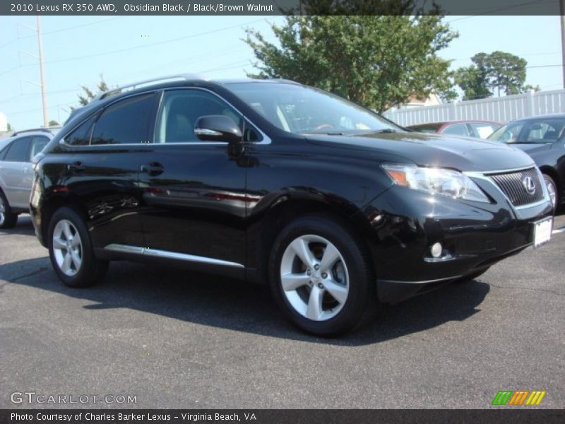 Obsidian Black / Black/Brown Walnut 2010 Lexus RX 350 AWD