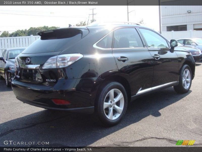 Obsidian Black / Black/Brown Walnut 2010 Lexus RX 350 AWD