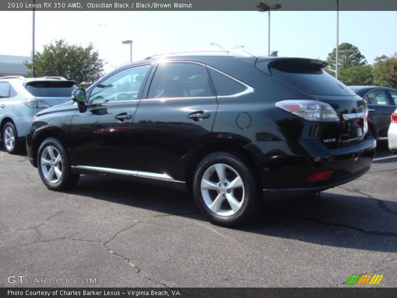 Obsidian Black / Black/Brown Walnut 2010 Lexus RX 350 AWD