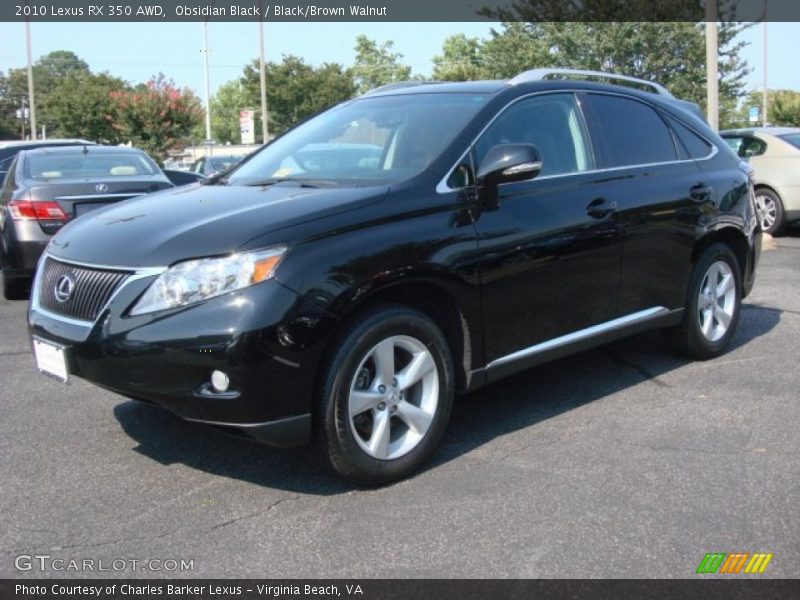 Obsidian Black / Black/Brown Walnut 2010 Lexus RX 350 AWD