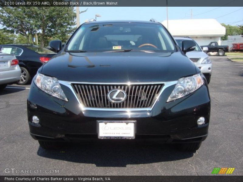 Obsidian Black / Black/Brown Walnut 2010 Lexus RX 350 AWD