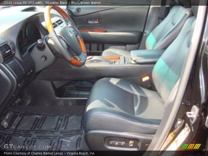 Obsidian Black / Black/Brown Walnut 2010 Lexus RX 350 AWD