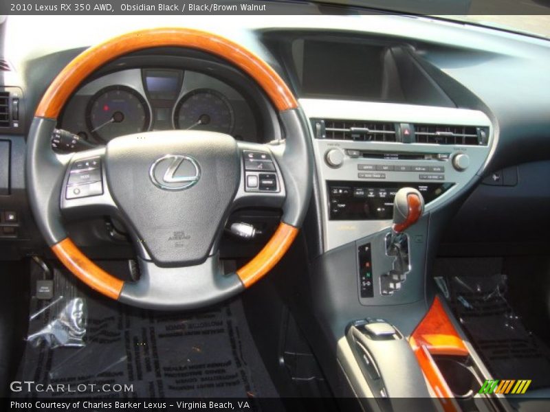 Obsidian Black / Black/Brown Walnut 2010 Lexus RX 350 AWD