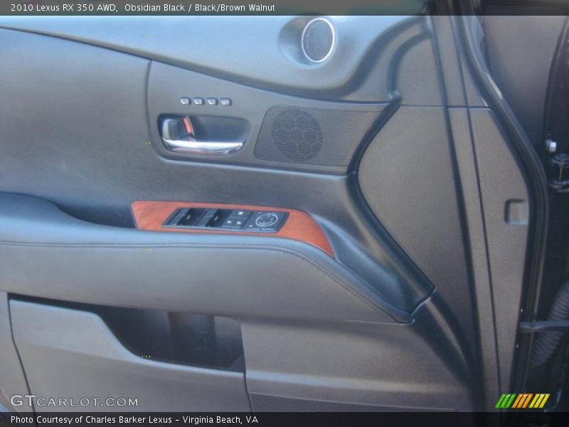 Obsidian Black / Black/Brown Walnut 2010 Lexus RX 350 AWD