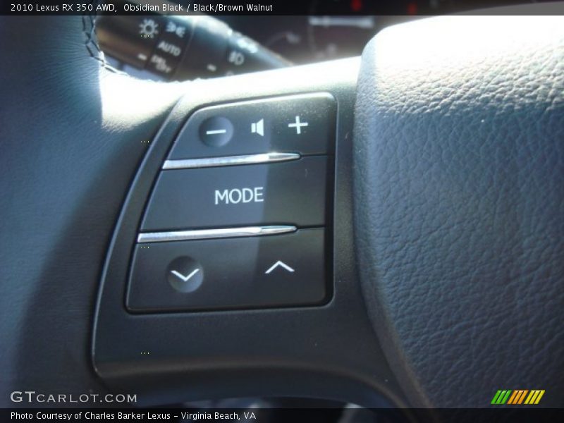 Obsidian Black / Black/Brown Walnut 2010 Lexus RX 350 AWD