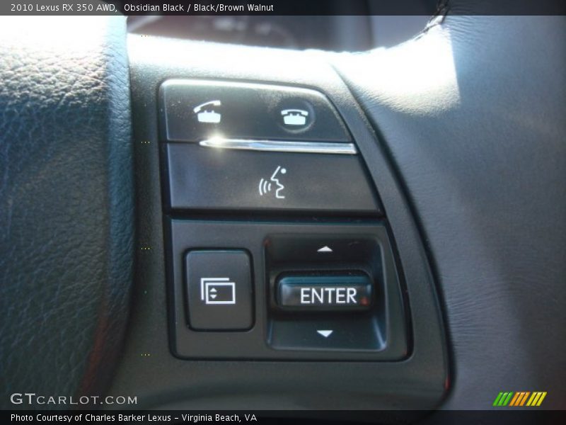 Obsidian Black / Black/Brown Walnut 2010 Lexus RX 350 AWD