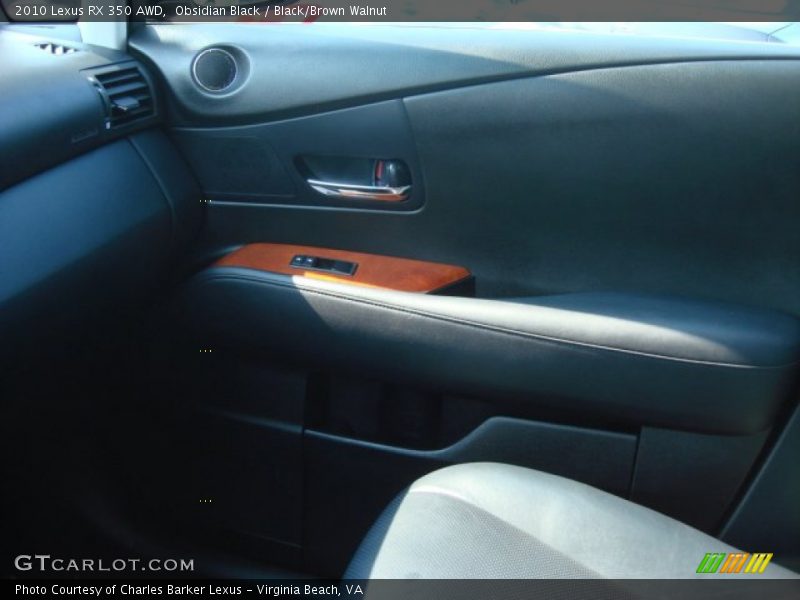 Obsidian Black / Black/Brown Walnut 2010 Lexus RX 350 AWD