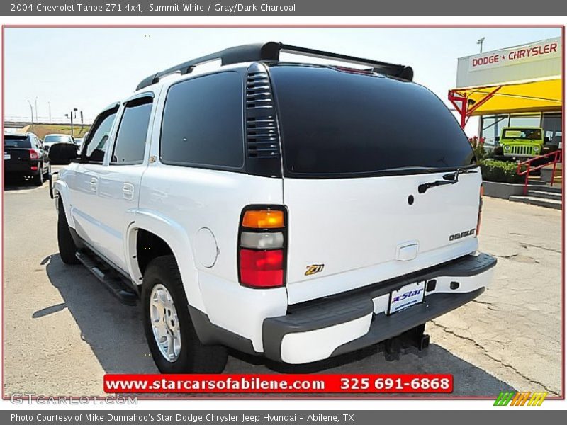 Summit White / Gray/Dark Charcoal 2004 Chevrolet Tahoe Z71 4x4