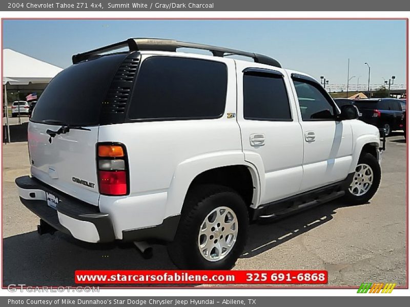 Summit White / Gray/Dark Charcoal 2004 Chevrolet Tahoe Z71 4x4